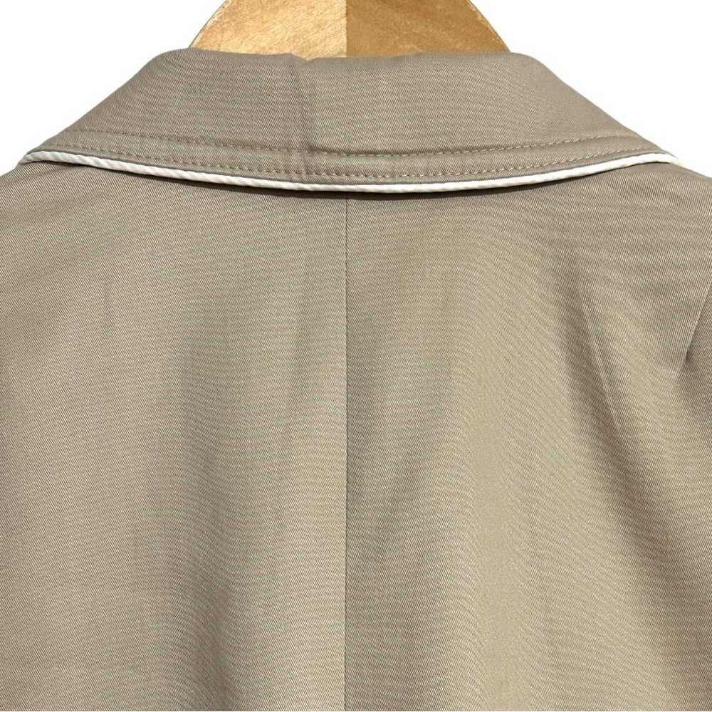 Banana Republic NWT Khaki with White Piping Notch Lapel Blazer Jacket - Picture 6 of 14